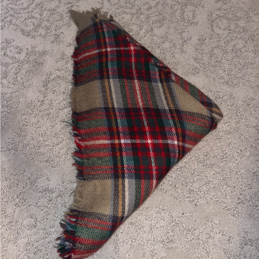 Apricot Lane Plaid Scarf - Red, Green, Tan
